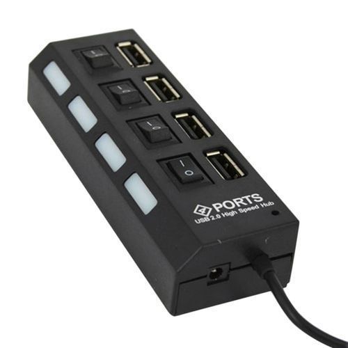 High Port USB 2.0 Multi HUB  Expansion Cable Adapter Black