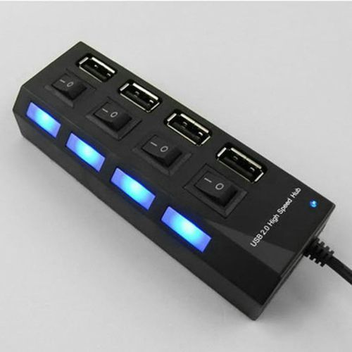 High Port USB 2.0 Multi HUB  Expansion Cable Adapter Black