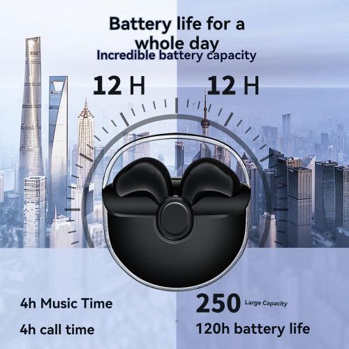 Bluetooth earphones, wireless sports earphones, LED display, ultra long battery life, waterproof