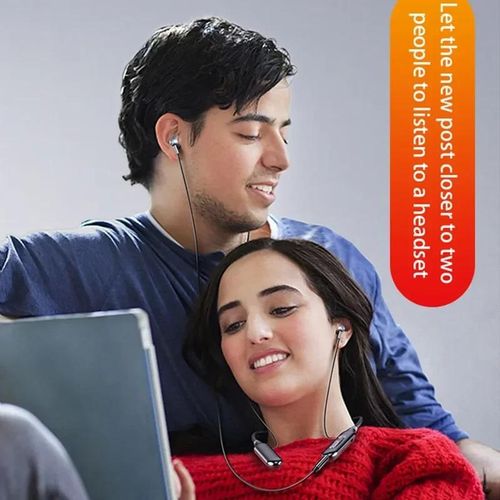 100 hours Bluetooth neckband earphone IC suction sound stereo headset waterproof wireless sports earbud with HD mic