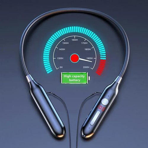 100 hours Bluetooth neckband earphone IC suction sound stereo headset waterproof wireless sports earbud with HD mic