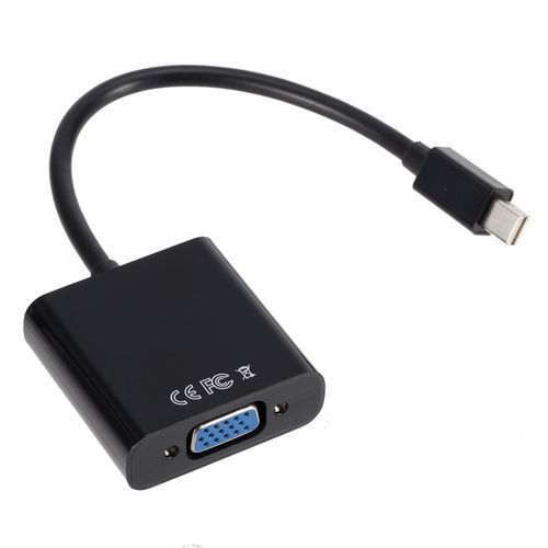 For MacBook Air Pro Mini Thunderbolt Mini DisplayPort Display Port Mini DP To VGA Cable Adapter 1080P for HDTV Monitor- White