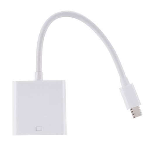 For MacBook Air Pro Mini Thunderbolt Mini DisplayPort Display Port Mini DP To VGA Cable Adapter 1080P for HDTV Monitor- White