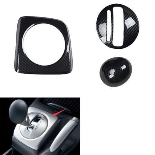 915 Generation 3Pcs AT Car Carbon Fiber Gear Shift Panel Cover Frame Trim
