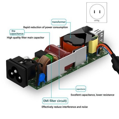 130W 20V6.5A Laptop Type-C 2.7M Power Adapter for INSPIRON XPS M1710/2310/
