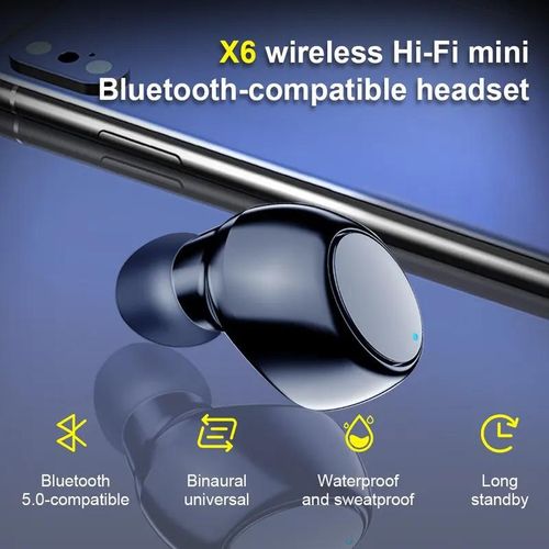 X6 single-side headset mini Bluetooth sports invisible headset car single-ear in-ear 5.0 small headset