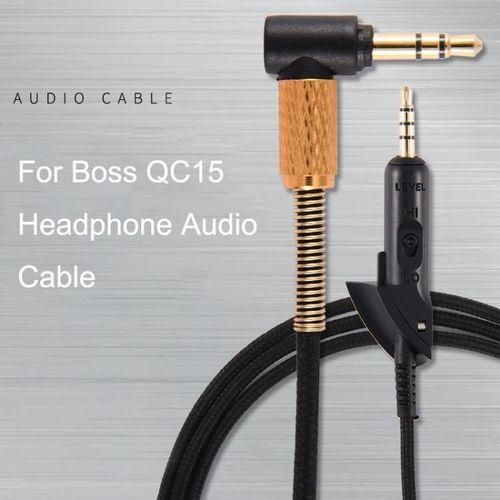 For Boss QC15 Headphone Audio Cable ZS0017 Black