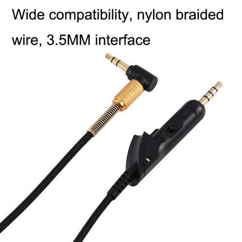 For Boss QC15 Headphone Audio Cable ZS0017 Black