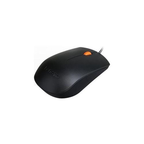 Lenovo1 Lenovo 300 Wired Plug & Play USB Mouse – Black