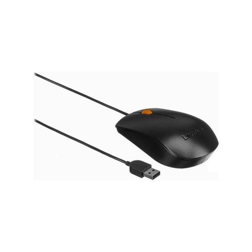 Lenovo1 Lenovo 300 Wired Plug & Play USB Mouse – Black