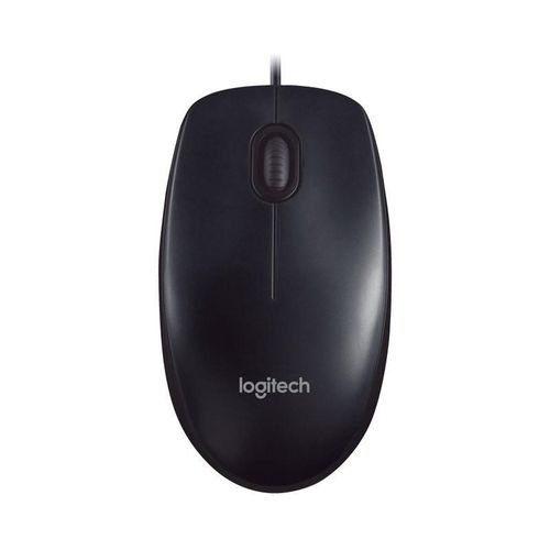 Logitech M90 Usb Wired Mouse Ergonomic Design-Black