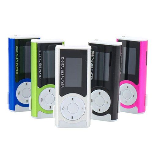 1.3 Inch LCD Screen Clip USB Mini Mp3 Music Player Support 16GB Micro SD-Card-Blue