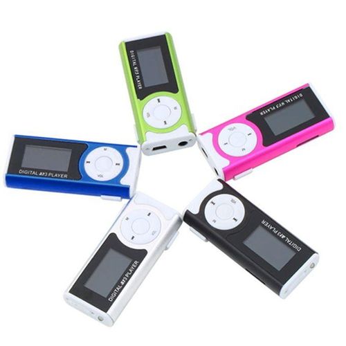 1.3 Inch LCD Screen Clip USB Mini Mp3 Music Player Support 16GB Micro SD-Card-Blue