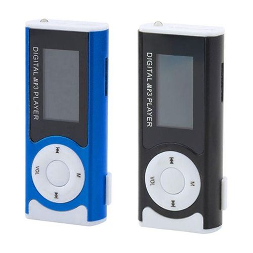 1.3 Inch LCD Screen Clip USB Mini Mp3 Music Player Support 16GB Micro SD-Card-Blue