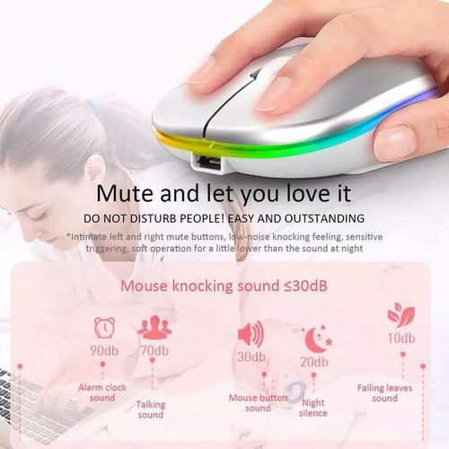 2.4G Mini Wireless Rechargeable LED RGB Optical Mouse