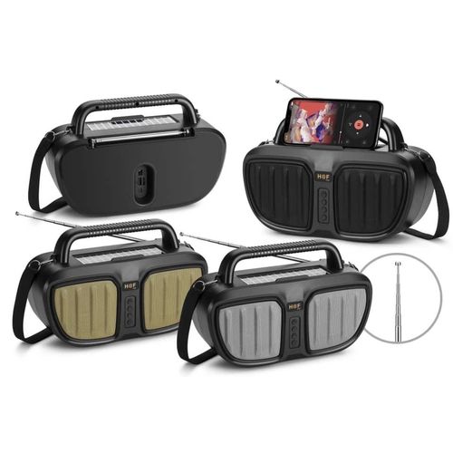 H@F HF-F35 Black Bluetooth Speaker - multicolour