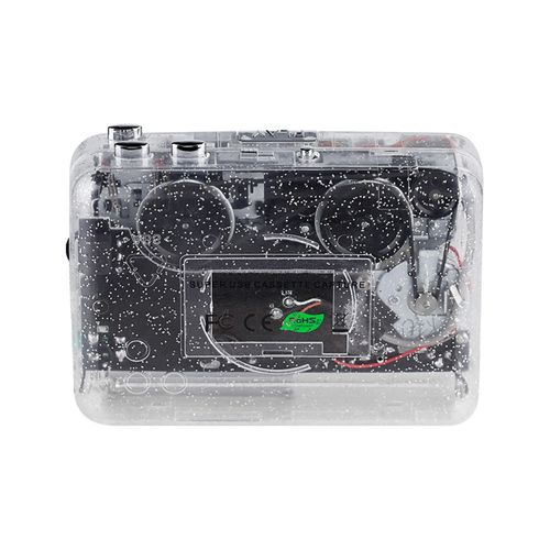 Transparent Cassette Player Multifunction Auto Reverse Retro Tape Recorder Compatible with Windows XP Win7 Win 8 Win10,Transparent Style NO5240