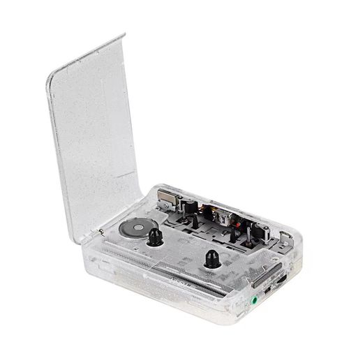 Transparent Cassette Player Multifunction Auto Reverse Retro Tape Recorder Compatible with Windows XP Win7 Win 8 Win10,Transparent Style NO5240