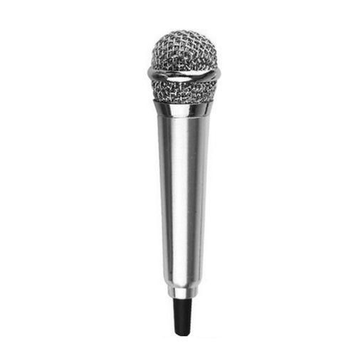3.5mm Wired Mini Microphone Karaoke Stereo CondenserSilver