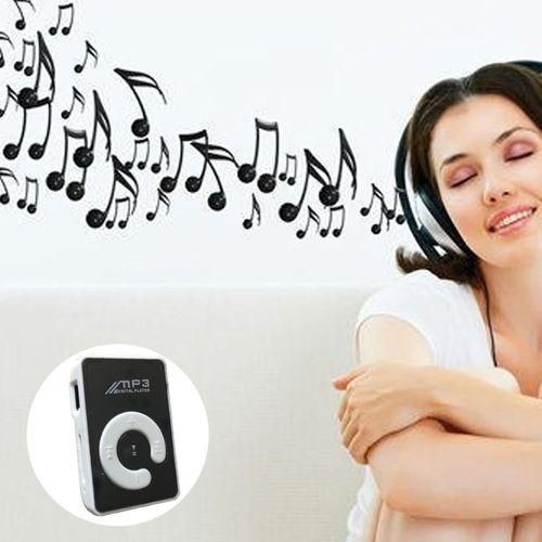 MT Portable Mini Clip USB MP3 Player Music Media Support Micro SD TF Card Hifiwhite