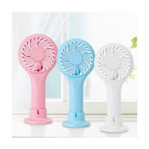 Hand Held  Mini USB Rechargeable Portable Fan - White