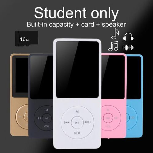Mp4 Player With 16gb Sd Card Lossless Music Built-In Speaker Voice Recorder High-Quality Sound Player