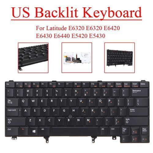 US backlit Keyboard For Dell Latitude E6320 E6320 E6420 E6430 E6440 E5420 E5430