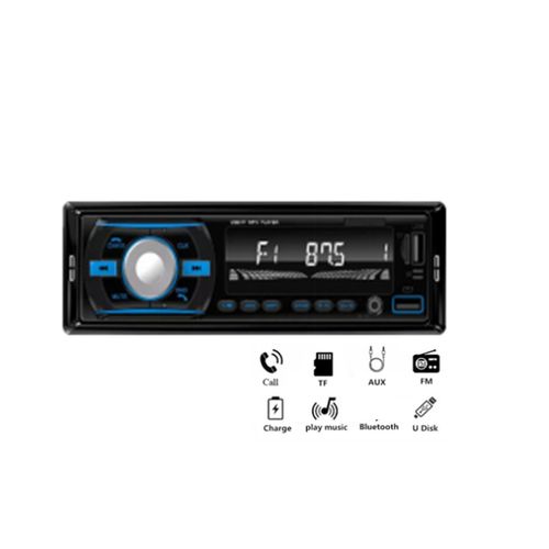Car Colourful Lights Radio Autoradio Stereo Receiver Fm Aux 12v In-Dash 1din Bluetooth Mp3 Multimedia Player