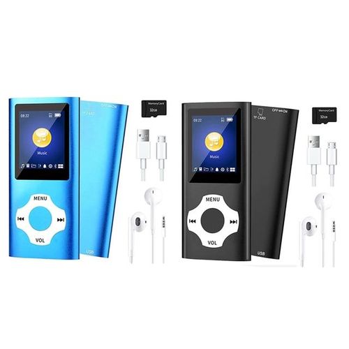 Mp3 Music Player With Bluetooth 5.0 Video/photo Viewer E-Book Player For Kids Blue