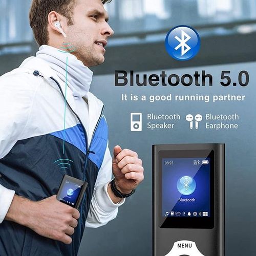 Mp3 Music Player With Bluetooth 5.0 Video/photo Viewer E-Book Player For Kids Blue