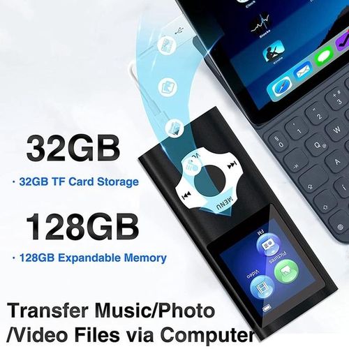 Mp3 Music Player With Bluetooth 5.0 Video/photo Viewer E-Book Player For Kids Blue