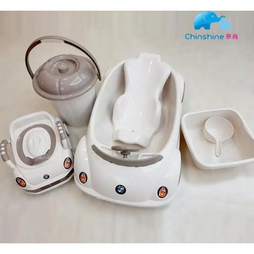 Baby Car Bathing Tube Set Baby Basin Set-Brown