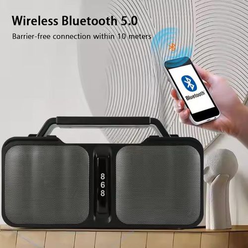 New Bluetooth Speaker Outdoor Portable Mobile Phone Holder FM Radio TF Card U Disk Multifunctional Speaker - multi-colour