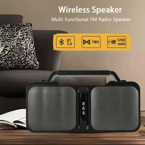 New Bluetooth Speaker Outdoor Portable Mobile Phone Holder FM Radio TF Card U Disk Multifunctional Speaker - multi-colour