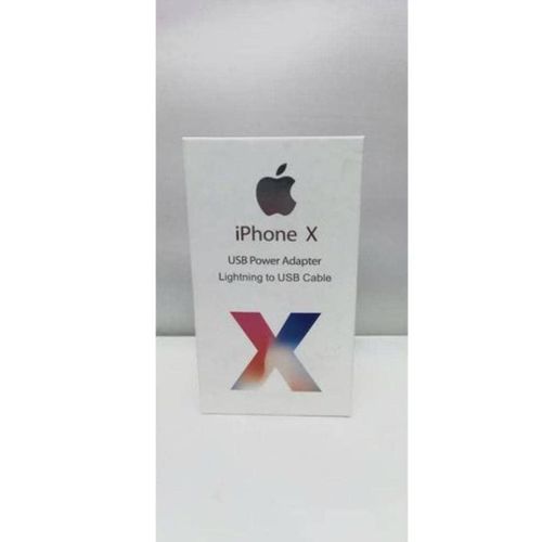 Original iPhone X Power Adapter and USB Cable - Fast Charging - MFi Certified White