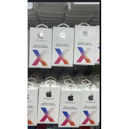 Original iPhone X Power Adapter and USB Cable - Fast Charging - MFi Certified White