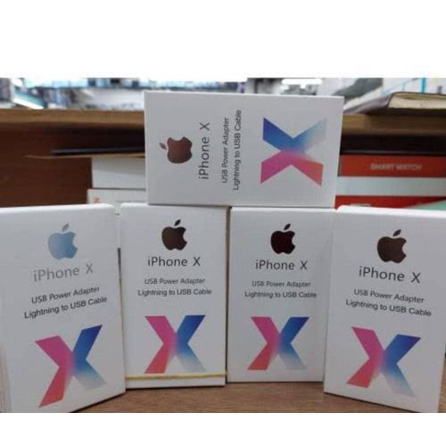 Original iPhone X Power Adapter and USB Cable - Fast Charging - MFi Certified White