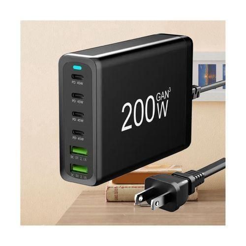 200W USB Type C Desktop Charger with ShortCircuit Protecti