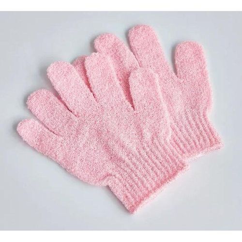 Bath And Shower Exfoliating Gloves - Pink