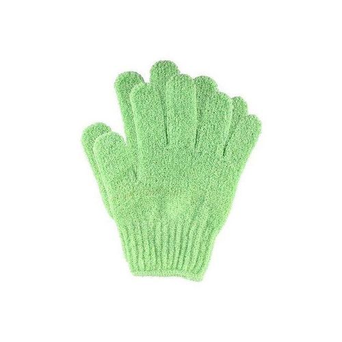 A Pair Of Exfoliating Bath Gloves - Green