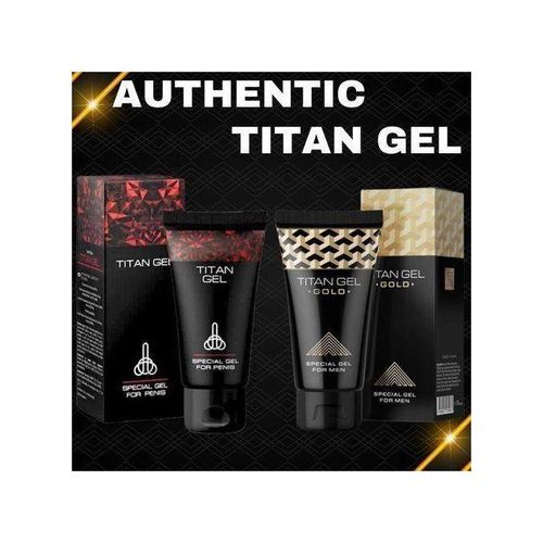 Titan Gel Original White Neck Special Men Gel For Big Size Long Size And Delay 2pcs Gold And Red