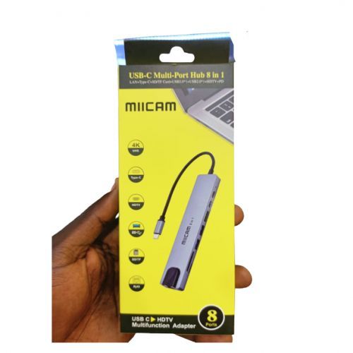 Usb-C 8 In 1 Multi Port Hub - Grey