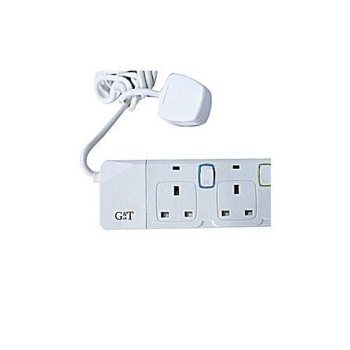 UK Switched 4 Way Extension G&T-White