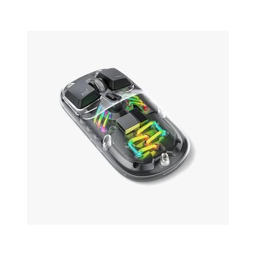 Porodo Transparent Mouse and Bluetooth Dual Mode - Black
