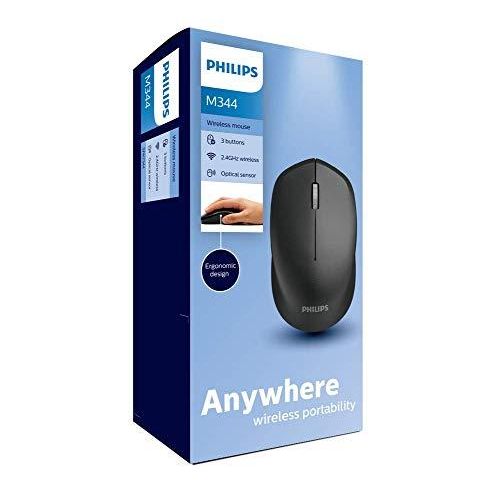 Philips SPK7344 USB Wireless Mouse - Black