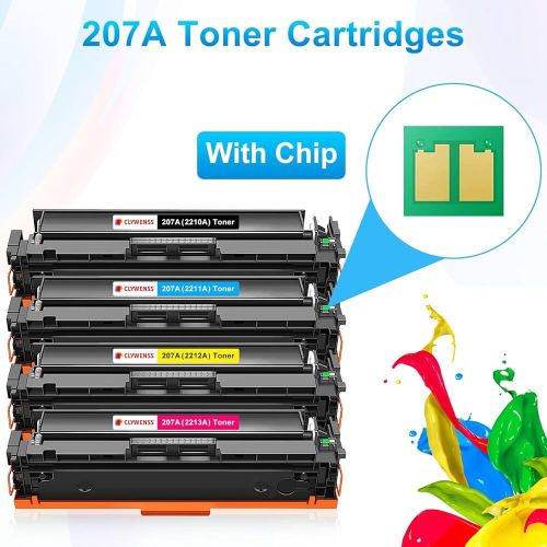 Del.uk 207A Compatible Toner Cartridge for HP Color Laserjet Pro MFP M283fdw M283fdn M282nw M255dw M255nw