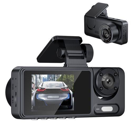 3 Cameras Dash Cam MultiLanguage Clear Car Rearview Mirror