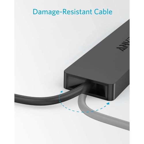 Anker 4-Port USB 3.0 Hub, Ultra-Slim With 2 Ft Extended Cable - Black