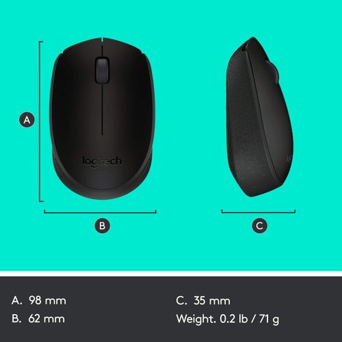 Logitech M171 Wireless Mouse - Black
