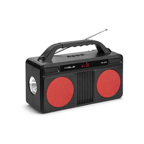 Musyl YG-A50 Wireless Bluetooth V5.0 Portable Speaker / Solar Rechargeable / Torch Light / FM Radio / USB - multicolour